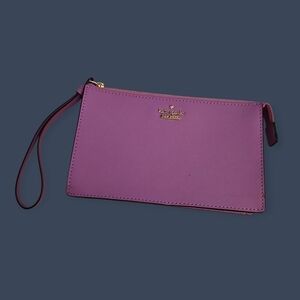 Kate Spade Violet Leather Mini Wristlet Clutch